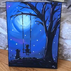 Adorable hand painted canvas art